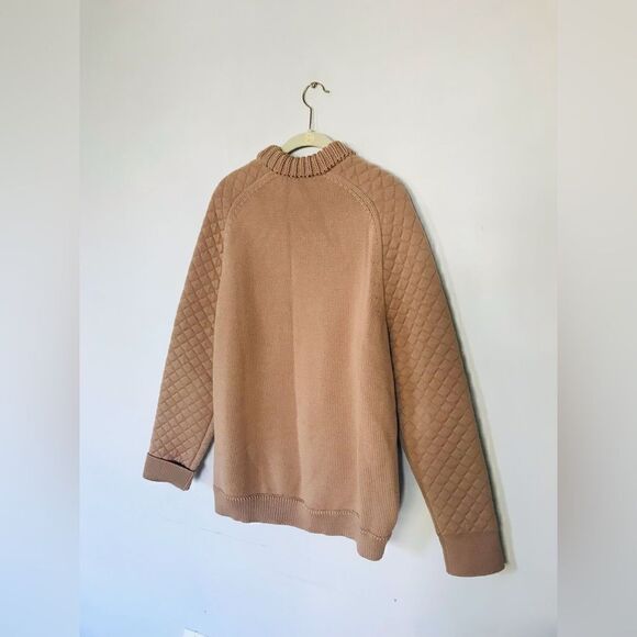 Salvatore Ferragamo | women’s chunky knit tan pullover sweater | size XL - Picture 4 of 6